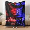 Simon Ghost Print Flannel Blanket High Quality Warm Comfortable Cover for All Seasons Perfect for Gifts Home Decor