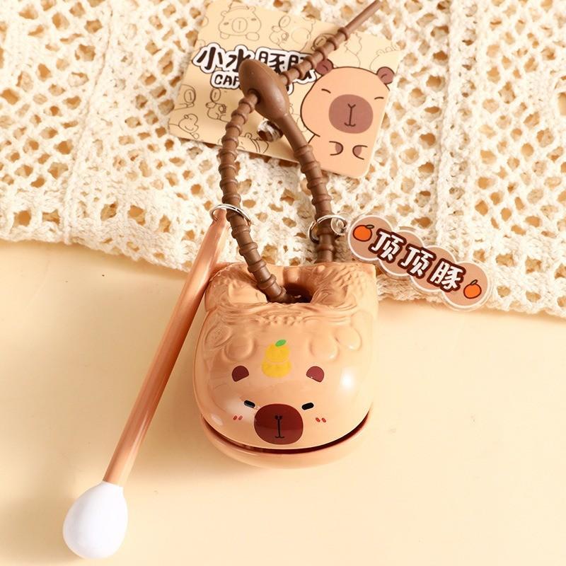 Adorable Plush Capybara Keychain Cute Cartoon Couple Car Key Accessory Gift