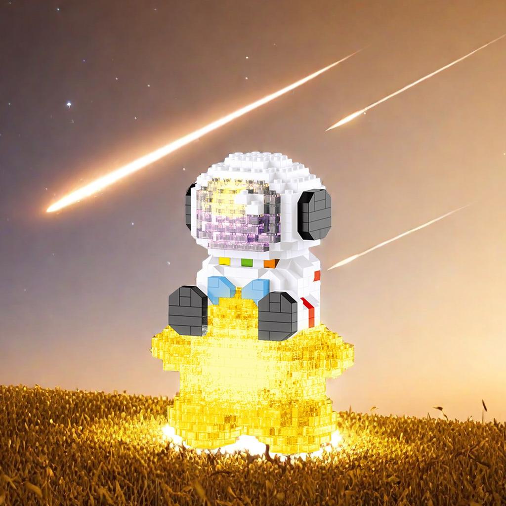 Knew Built Astronaut LED Micro Mini Building Blocks Toys Space Enthusiast Collectible Perfect Gift Idea