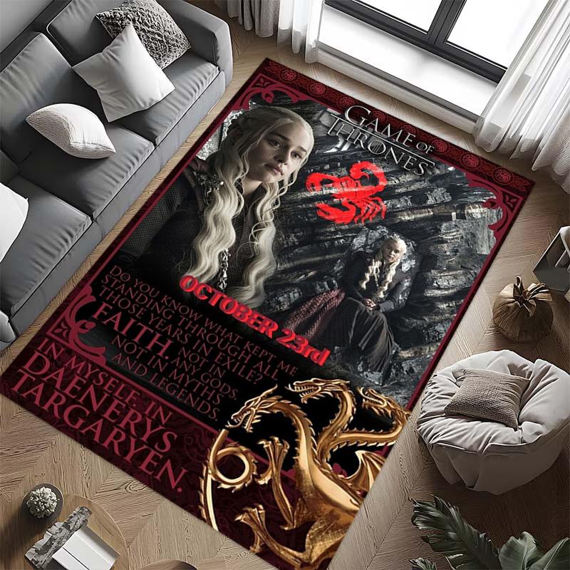 Daenerys's Resolve: Faith Power carpet Living room and bedroom mats Suitable for all seasons Art Doormat Dormitory decoration