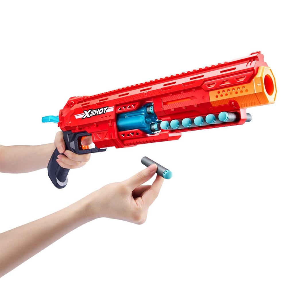 ZURU XSHOT Excel Caliber 16-Dart Blaster Toy, Sponge Darts, 36675, Authentic