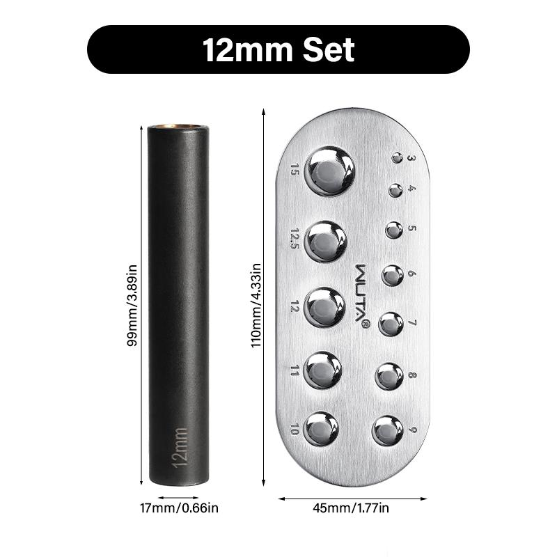 WUTA Rivets Setting Tools Kit Installation Mold Setter (without Base / with Base) DIY Hand Punching for Leather Craft Bags Shoes