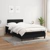 Exclusive House - Bed Slat Base with Mattress Black 120x200 Cm Fabric