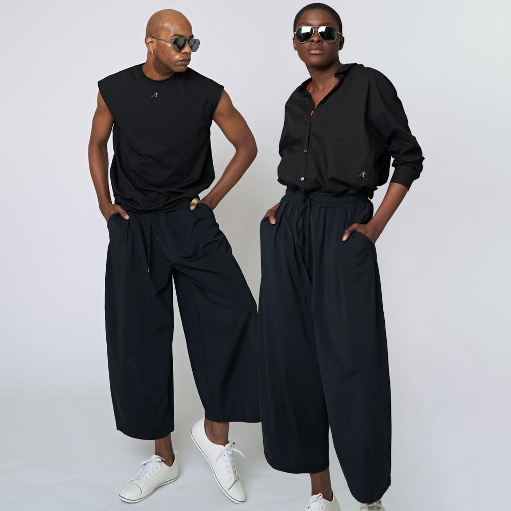 ATHPLATFORM Au31Pt03 Tech Wide Pants_Black