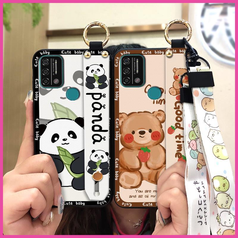 Durable Cute Phone Case For UMIDIGI A9 Back Cover Wristband Anti-knock Fashion Design Anti-dust Phone Holder Ring