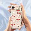 For iPhone 17 Air Case Big Bow Cherry Pattern Printing Straight Edge TPU Phone Back Cover