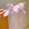 Ancient Style Hanfu Princess Butterfly Hair Clips with Long Ribbons - Children's Chinese Fairy Hair Accessories (Pair)