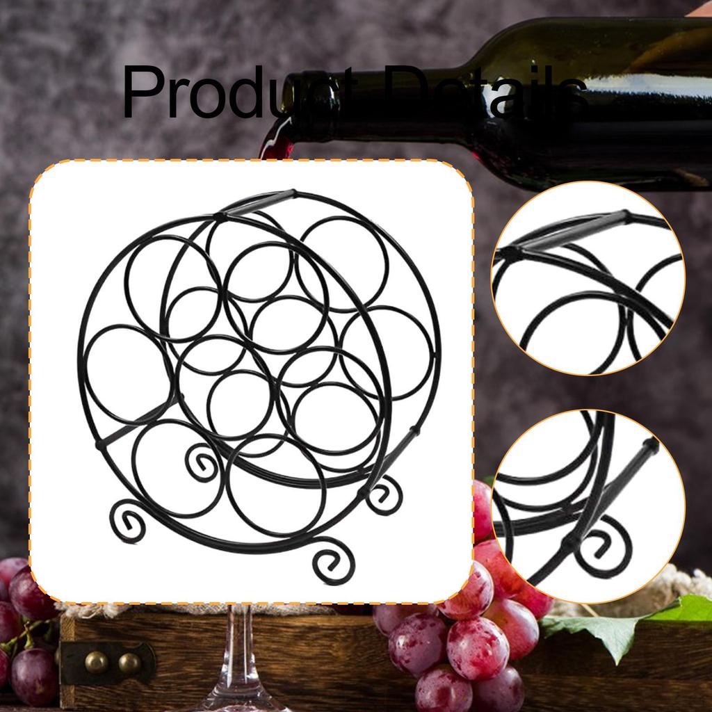 Liten Bordsvinställ Dryckesorganisatör Flaskhållare Metall Multifunktionell Bordsställ