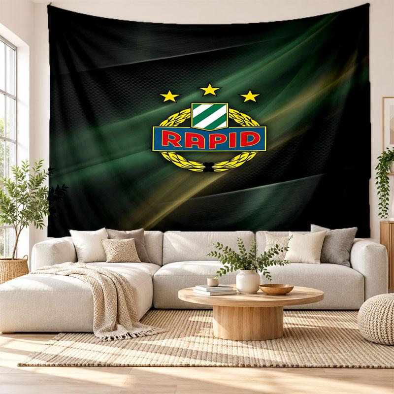Rapid Wien FC Wall Tapestry, Soft Fabric Wall Hanging, Decorative Backdrop For Bedroom Home Wall Art