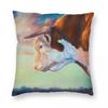 Hereford-Rind Kuh Quadratischer Kissenbezug Polyester Leinen Samt Bedruckt Reißverschluss Dekor Kissenbezug Sofakissenbezug