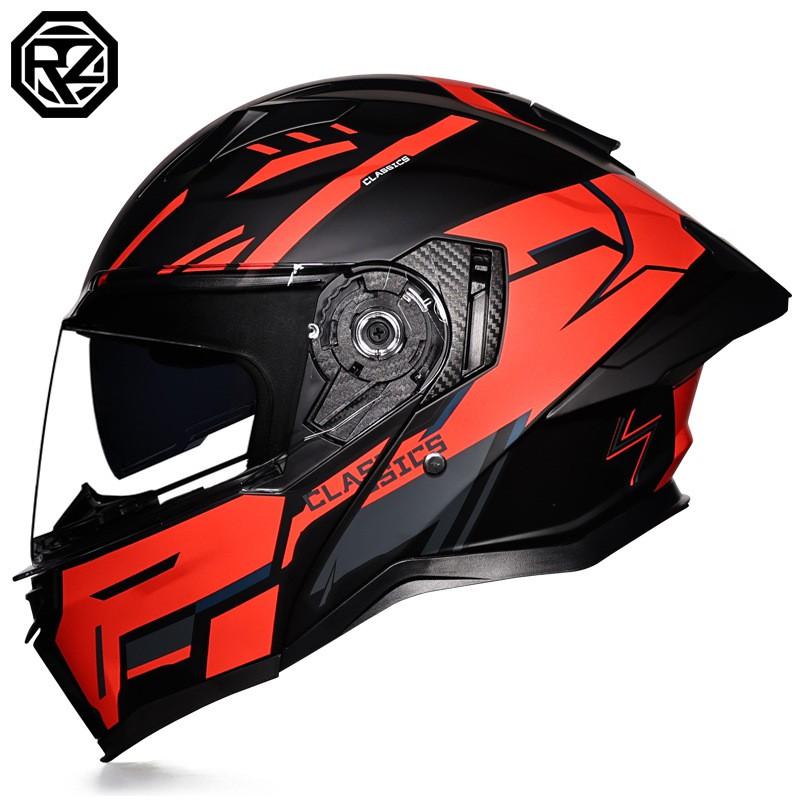 DOT ECE Certified Full Face Motorcycle Helmet Men Women ABS Shell Flip-Up Visor All-Season Use