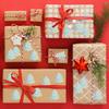 500pcs Laser Silver Christmas Tree Stickers - Waterproof Pine Tree Adhesive Seals for Decoration