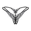Women Sexy G String with Butterfly Center and Sequins