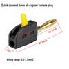 Gold-Plated 4MM Banana Plug, 32A High Current, Self-Locking Solderless Copper Lantern Head