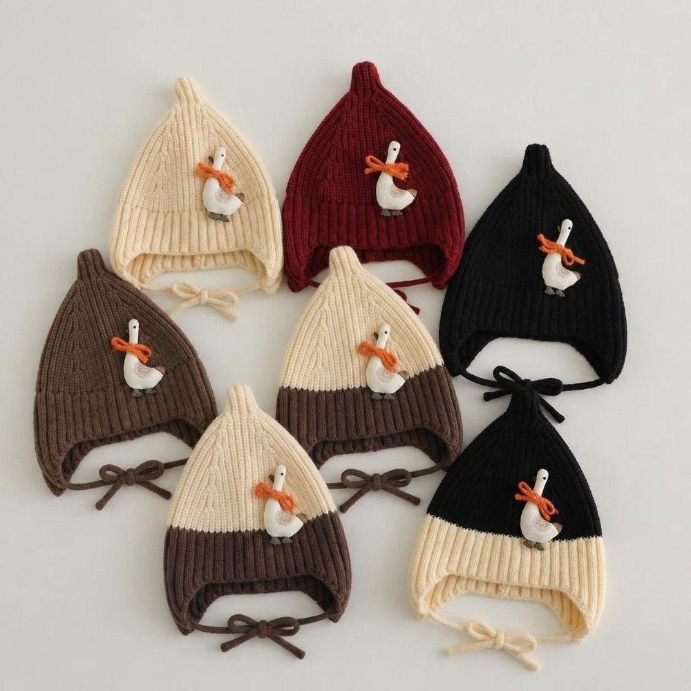 Cold Proof Knitted Beanie Windproof Ear Protection Hat Cute Kids Winter Hat for Children