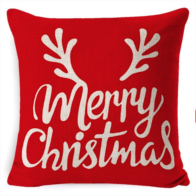 Рождественская наволочка, 4 предмета, рождественское украшение, наволочка с Санта-Оленем, снеговиком, деревенская зимняя праздничная наволочка 1pcs