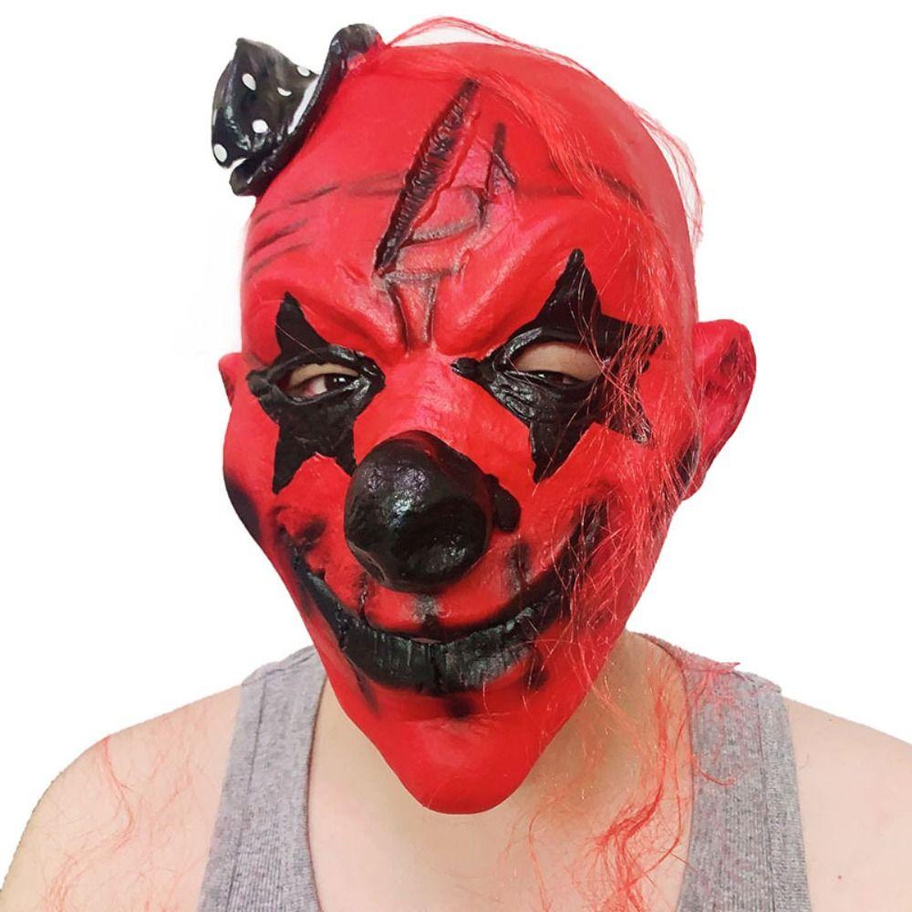 Dress Up Halloween Full Face Mask Latex Joker Mask Halloween Clown Facemask  Halloween Decor