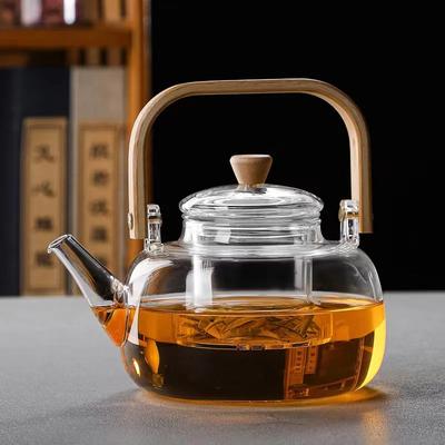 Steaming and Boiling Teapot, Heating and Boiling Tea, Glass Kettle, Household Tea Set, Boiling