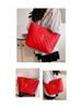 Diamond Lattice Women's Autumn Bag - Korean Style Large Capacity Chain Shoulder Bag for Work Commute