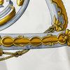HERMES Calle 90 scarf white Women Daimyo Princes of the Land of the Rising Sun used