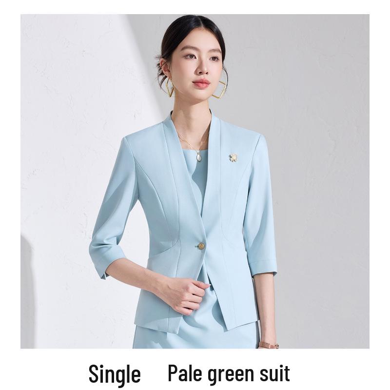 2025 Women's White Blazer: High-End Professional Attire with Goddess Style for the Workplace