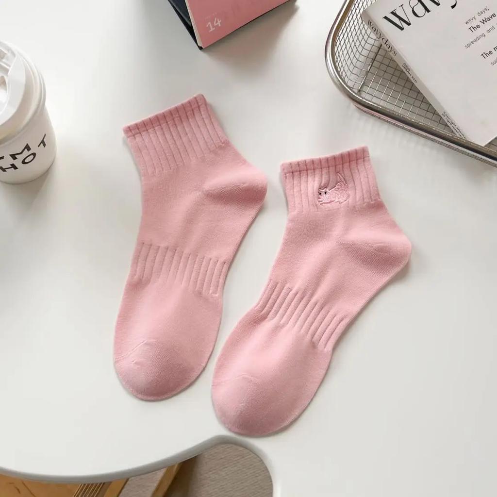 Damen Frühlings Sommer Mittelschaft Baumwollsocken Niedliche Katzen Socken Koreanische Mode Süßer Stil Kawaii Calcetines Animalitos Für Mädchen Geschenk