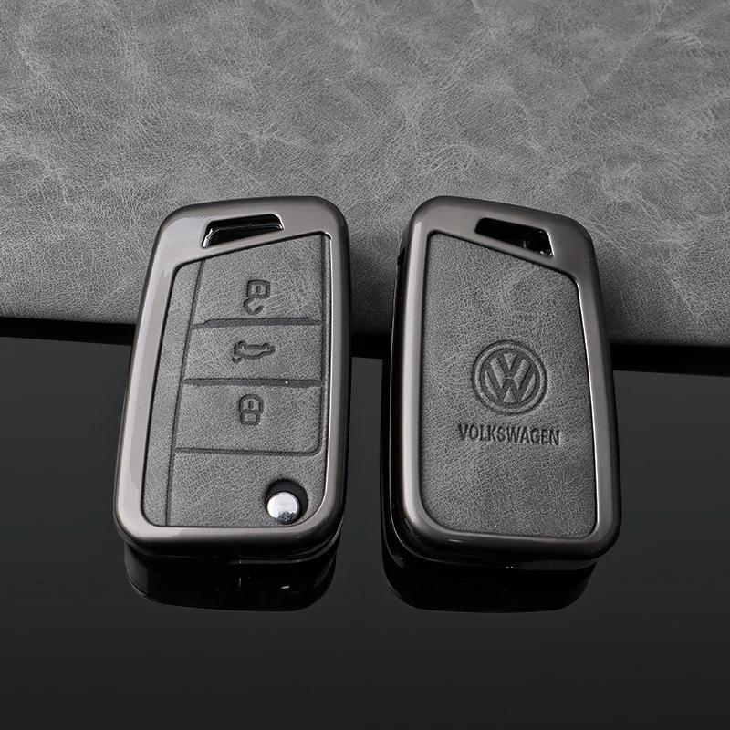 VW GTI GOLF 2026 Hot For VW VOLKSWAGEN For VW Volkswagen Golf 7 MK7 Tiguan MK2 T-roc T-cross High Quality Leather Car Key Case P
