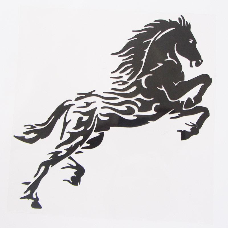 Car Stickers Car Motorcycle and Electric Bike Modification Decorative Stickers Running Horse Reflective Vinyl Jumping Horse