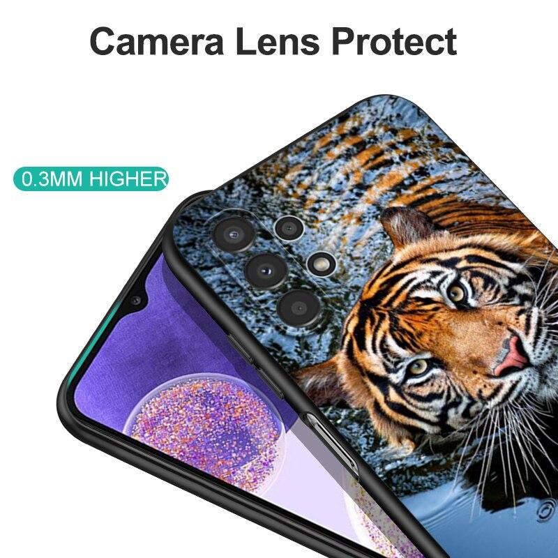 For Samsung A13 5G 4G Case Back Cover For Samsung Galaxy A13 5G 4G LTE Phone Soft Silicon Black Tpu Case Lion Wolf Tiger Dragon
