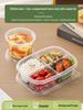 ZISIZ Food-Grade Disposable Compartmented Paper Lunch Box