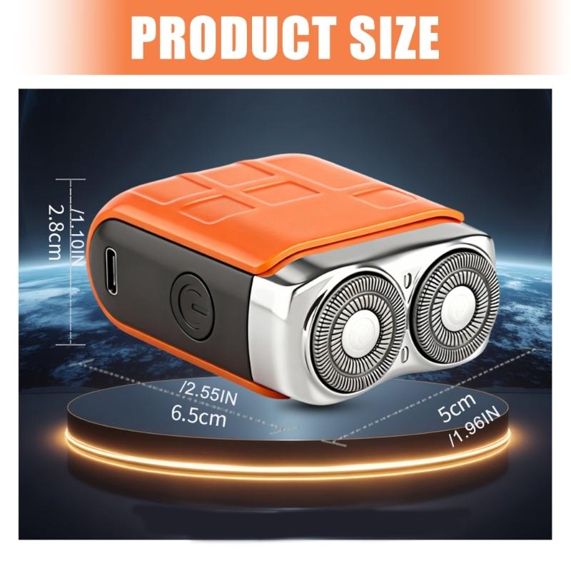 Multifunctional Electric Shaver Blade Double Head Digital Display Rechargeable Shaver Household Car Shaver Men Gift