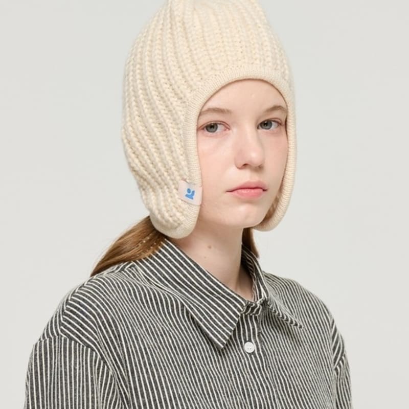 ROIDESROIS Short Knit Earflap Beanie (5 Colors)