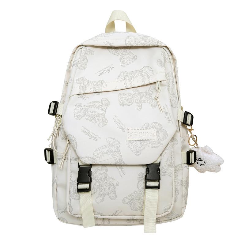 Schoolbag Korean version small fresh student schoolbag large capacity fashion backpack leisure campus junior high school boys and girls backpack