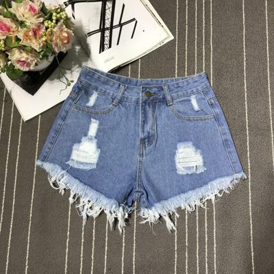Pantaloncini di Jeans da Donna a Vita Alta Tagliati Rotti Distressed con Orlo Sfilacciato Pantaloncini Jeans Estivi Elasticizzati Hot Pants