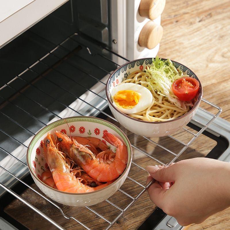 6pcs Japanese Style Ceramic Bowls – Minimalist Tableware Set for Home, Kitchen, Soup, and Rice Serving