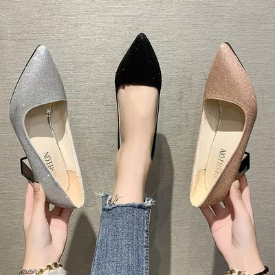 2024 New Summer Simple Fashion Solid Color Women's Shoes Pointed Shallow Mouth Women's Shoes High Heels Fashion Pumps Shoes