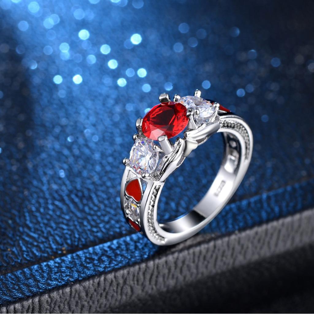 Schmuck Epoxid Liebe Zirkon Mikro-Inlay Ring, Beliebter Goldschmuck