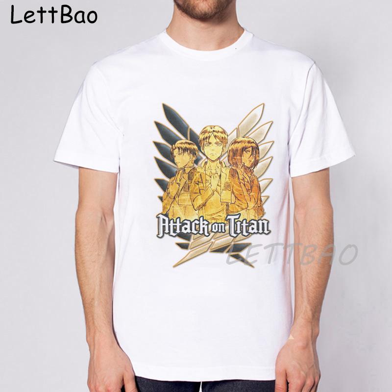 Fashion Japanese Anime Attack On Titan T Shirt Men Funny Cartoon Cool T Shirt Summer Casual