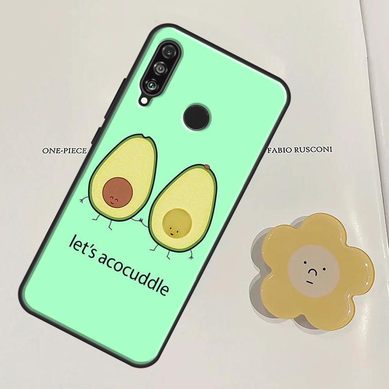 FUNNY AVOCADO Smile JOKE For Huawei Nova Y60 Y70 Y90 Y61 Y91 3i 7i 8i 11i Nova 9 10 SE 11 Pro P20 P40 P30 Lite Case