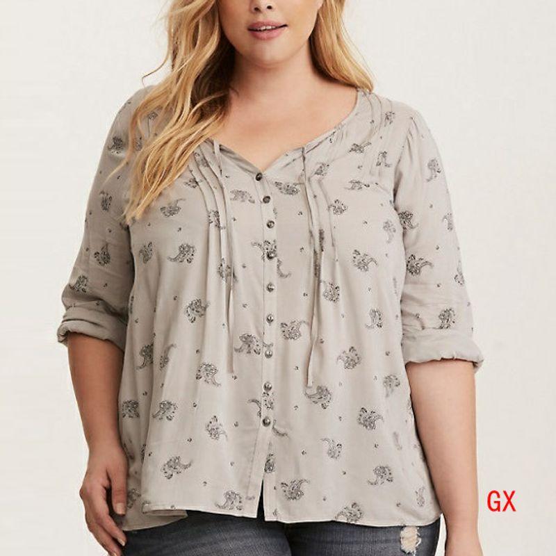 

Fat mm Loose Cool Long-Sleeved Shirt Thin Cotton Silk Grey 0