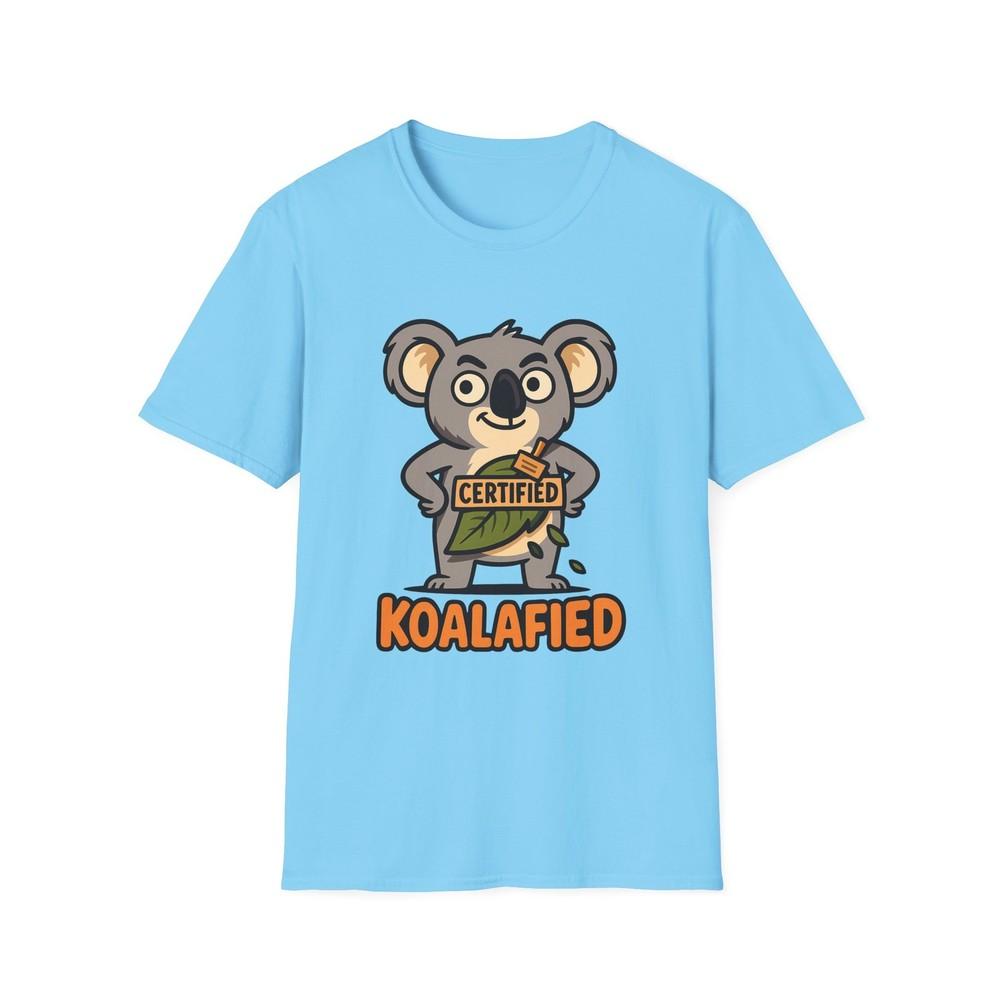 

Unisex Softstyle T-Shirt Cheeky Koala Eucalyptus Leaf Funny Animal Pun M