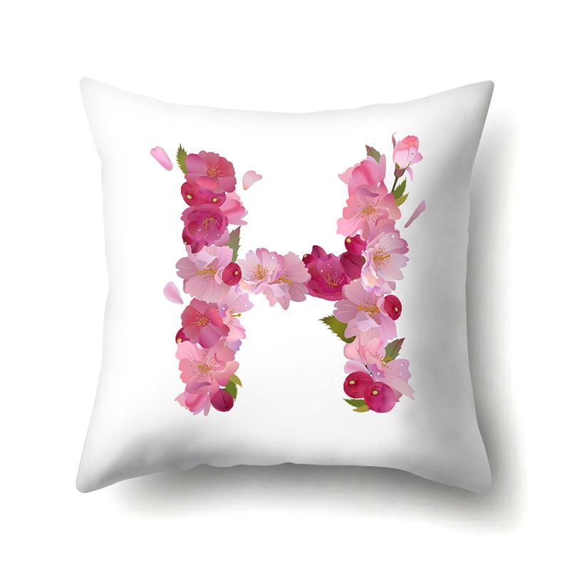 Polyester Kissenbezug Heim Auto Dekoration Druck Kissenbezug 26 Englische Buchstaben Kissenbezug