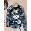 Fashion 3D Print Snowman Christmas Theme O-Neck Long Sleeve T-Shirts Womens Clothing Casual Y2K Clothes Harajuku Female Clothing