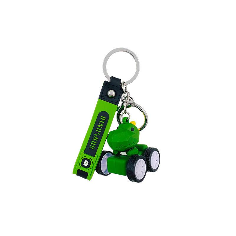 Unique Cutout Dinosaur Off-road Car Keychain For Bags And Keys