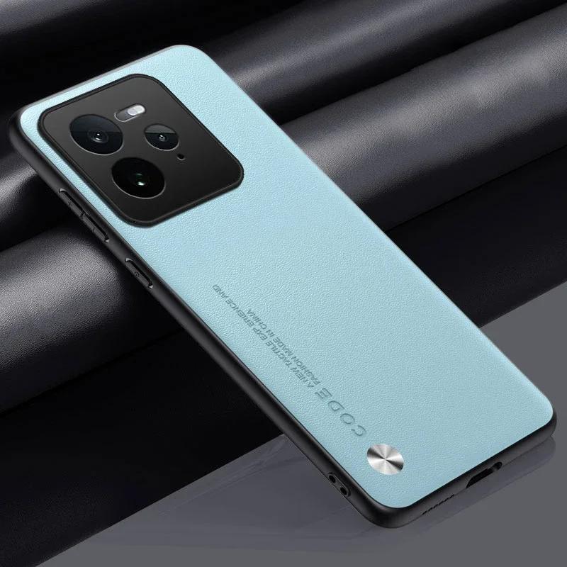 Luxuriöse Silikon-Lederhülle für Realme GT 7 GT 7T Kameraschutzhülle Mode Stoßfeste Stoßstange für Realme GT7 Pro 7Pro