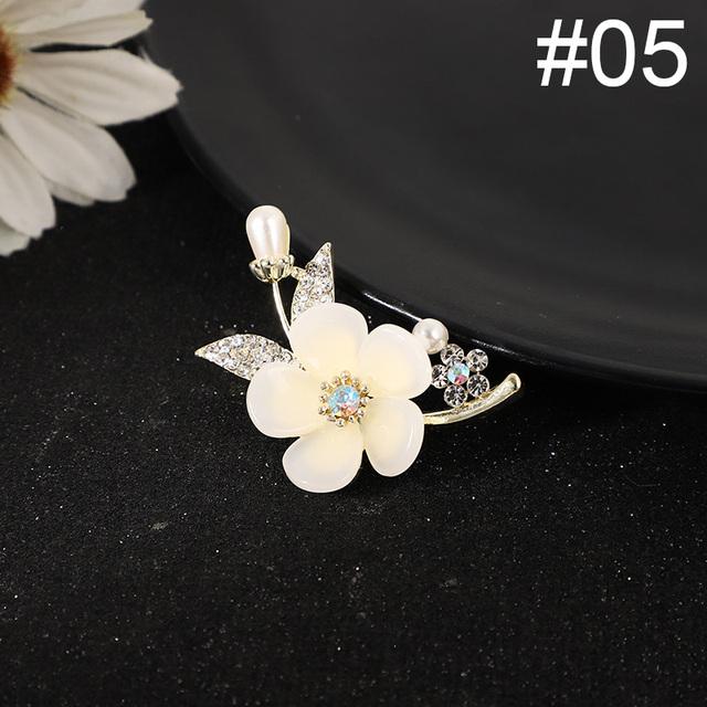 

Броши в виде ракушек и жемчужных цветов для женщин, элегантная хрустальная брошь, булавка, свадебные украшения, высокое качество, корсаж, ювелирные аксессуары