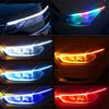 2X RGB APP 45CM Slim Flexible LED DRL Daytime Running Strip Light For Headlight