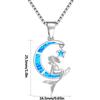 Elegant Blue Opal Mermaid Necklace with Sweater Chain