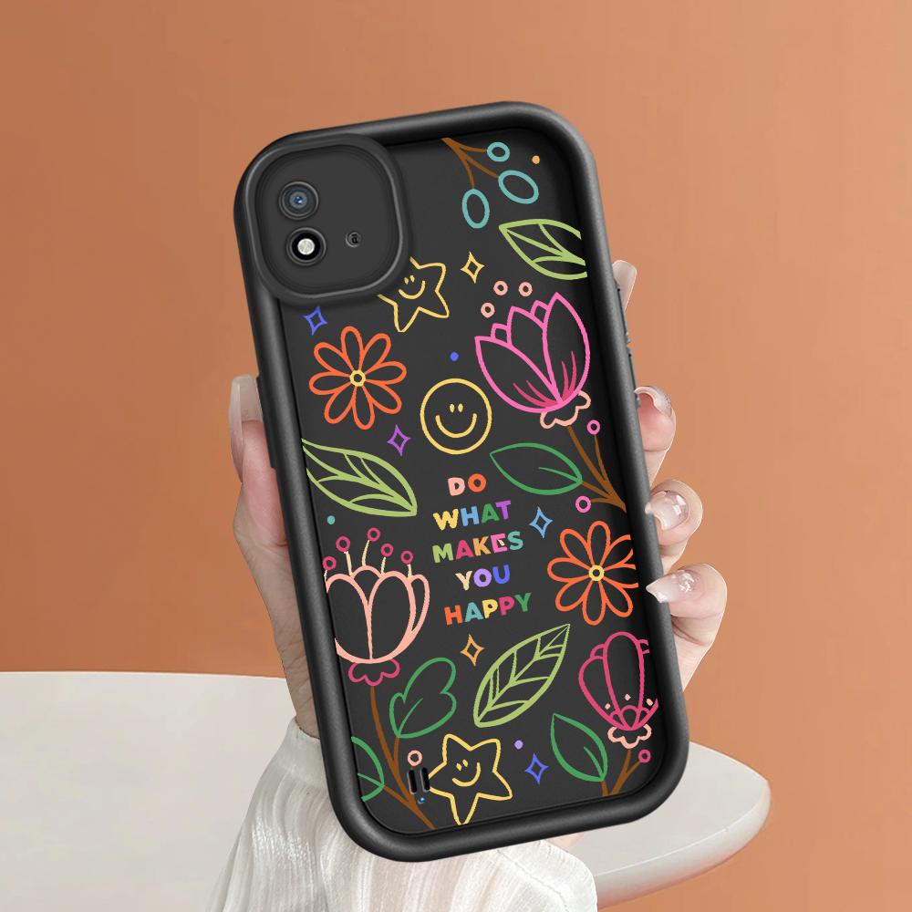 Weiches Silikon-Quadratleiter-Druckmuster-Telefongehäuse Vollständige Abdeckungskamera Stoßfestes Schutzgummigehäuse für OPPO Realme