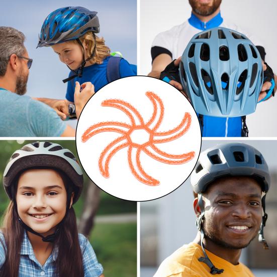 Flexible Helmet Anti-deformation Inner Silicone Pad Universal Easy to Install Reusable Breathable Ventilate Helmet Liner Pad Accessories